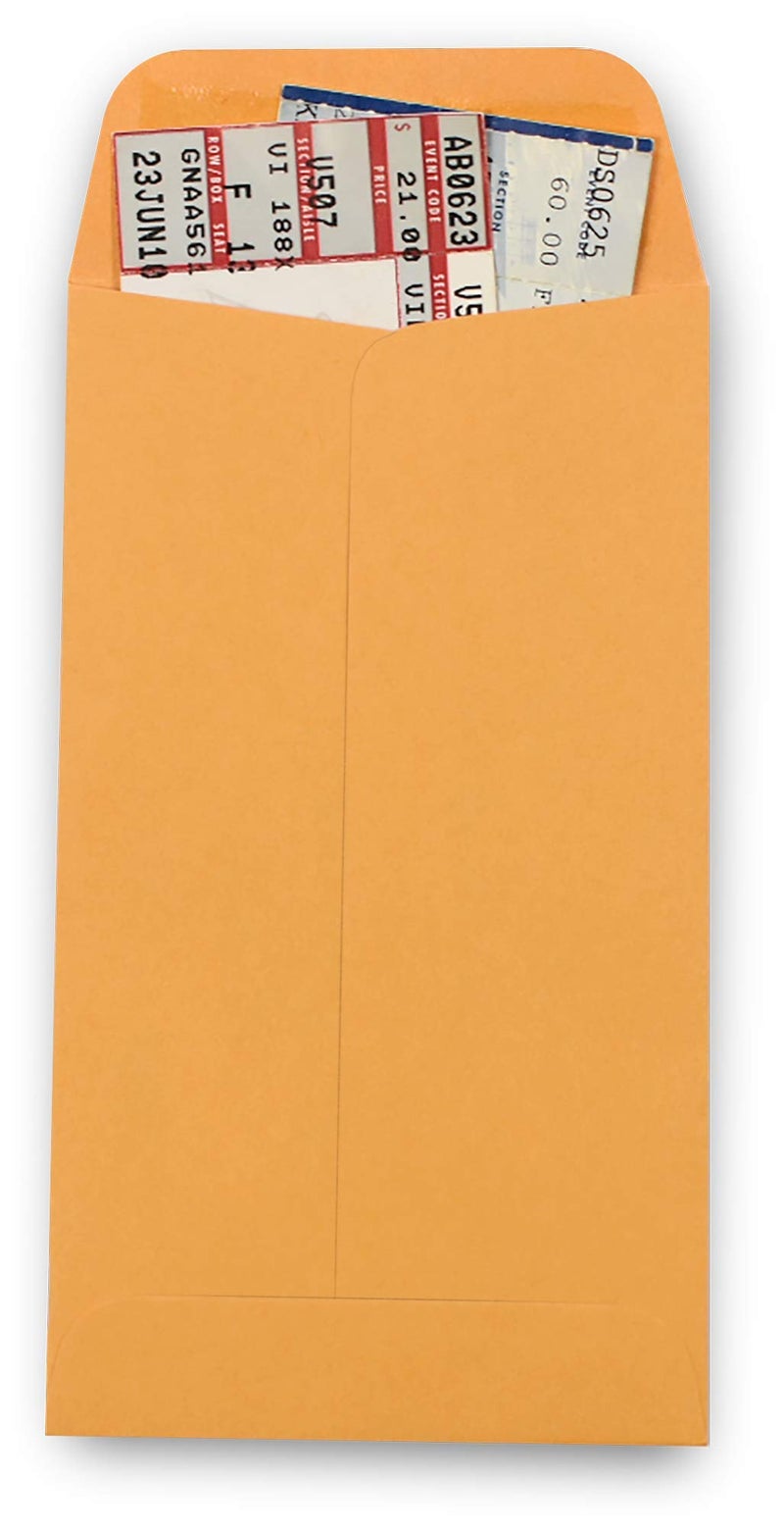 GUARDIAN 500 Guardian #6 Paper Coin Envelopes - Blank Small Envelopes for Coins, Receipts, Stamps, Small Parts Storage, & More â€“ 3-3/8â€ x 6â€ Cash Envelopes â€“ Gummed Flap Gift Card Holder Envelopes - Image 4